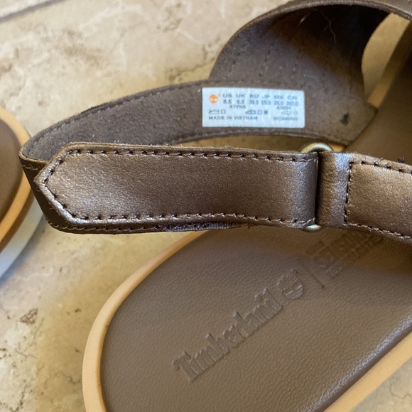 Timberland Adley Shore Cross Band Leather Sandals in Bronze 8.5 - Picture 7 of 10